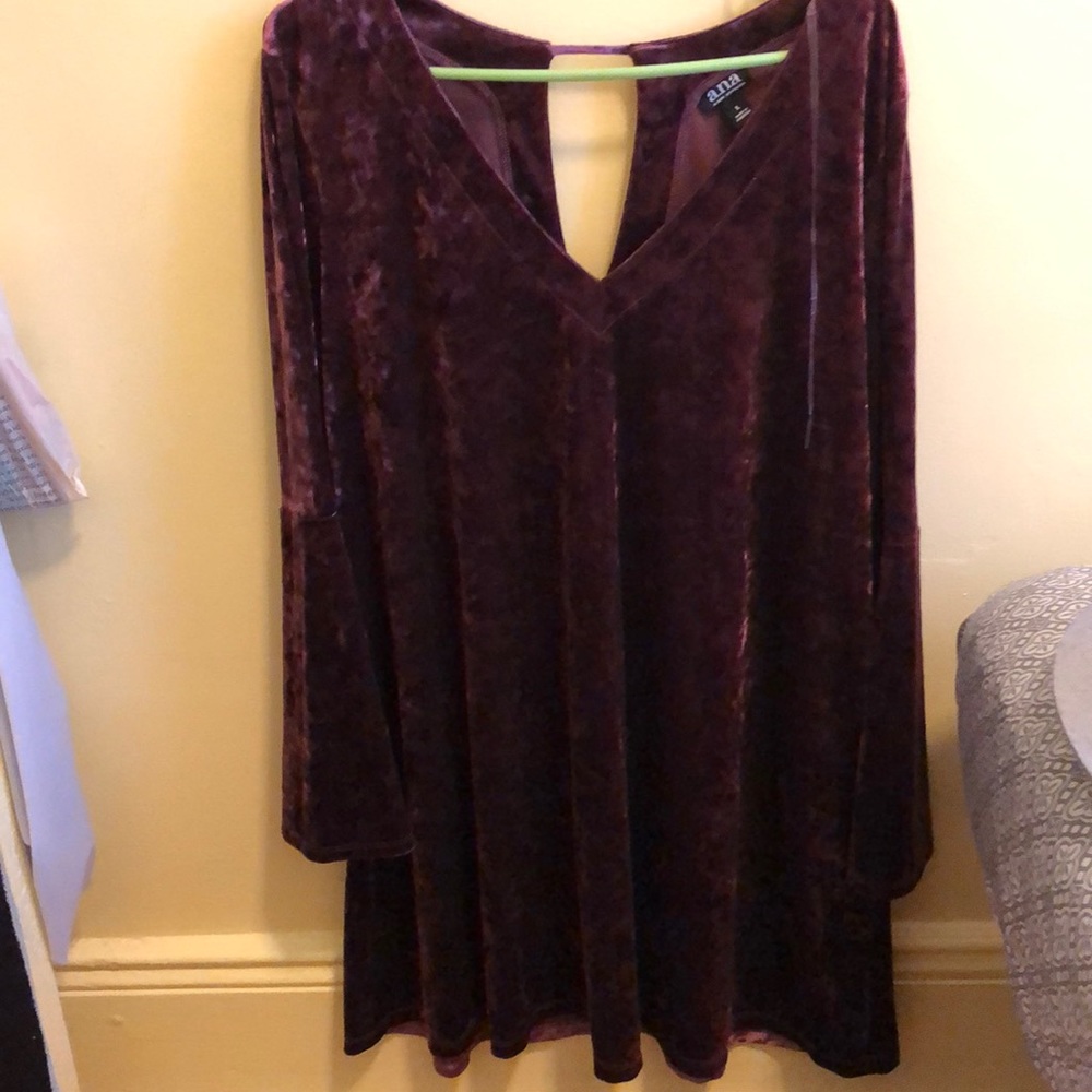 Purple velvet dress